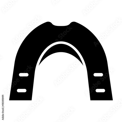 Dental Mouth Guard Glyph Icon Design