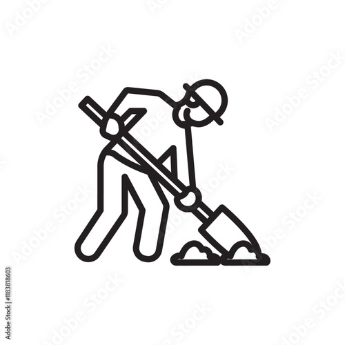 Construction icon Flat vector set outline