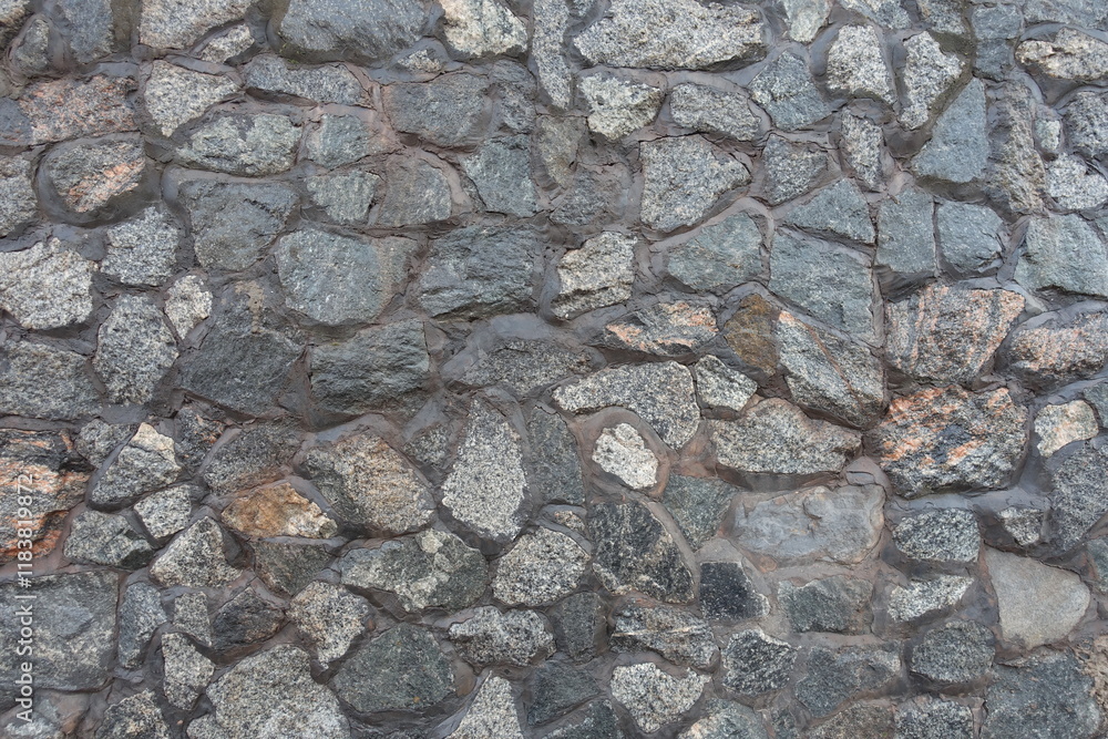 Backdrop - wall made of gray natural shape fieldstones Backdrop - wall made of gray natural shape fieldstones