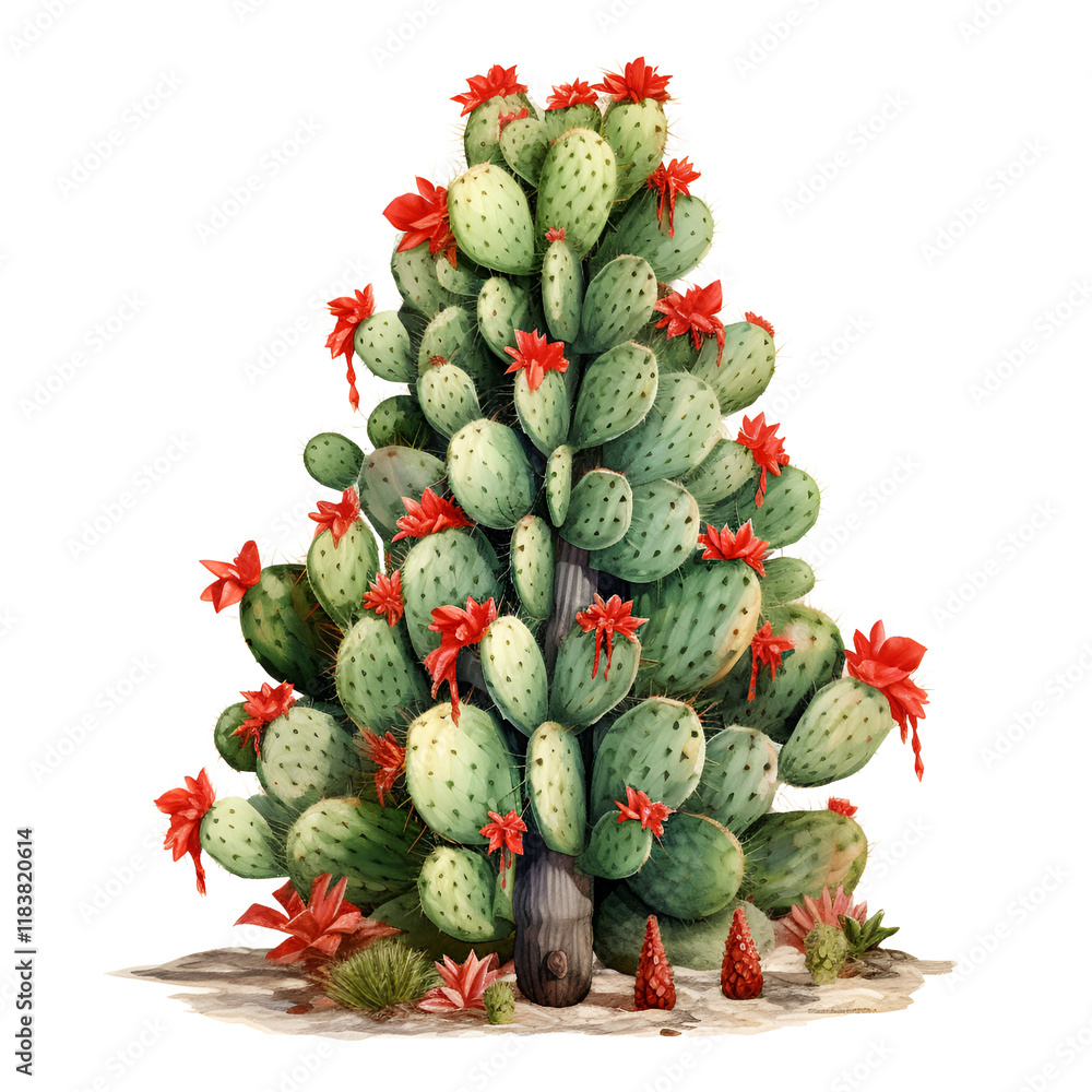 Fototapeta premium Western Christmas Clipart Vector Illustration