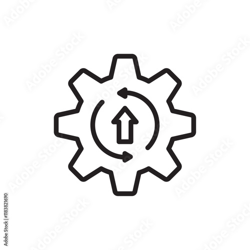 Improvement icon Flat vector set outline