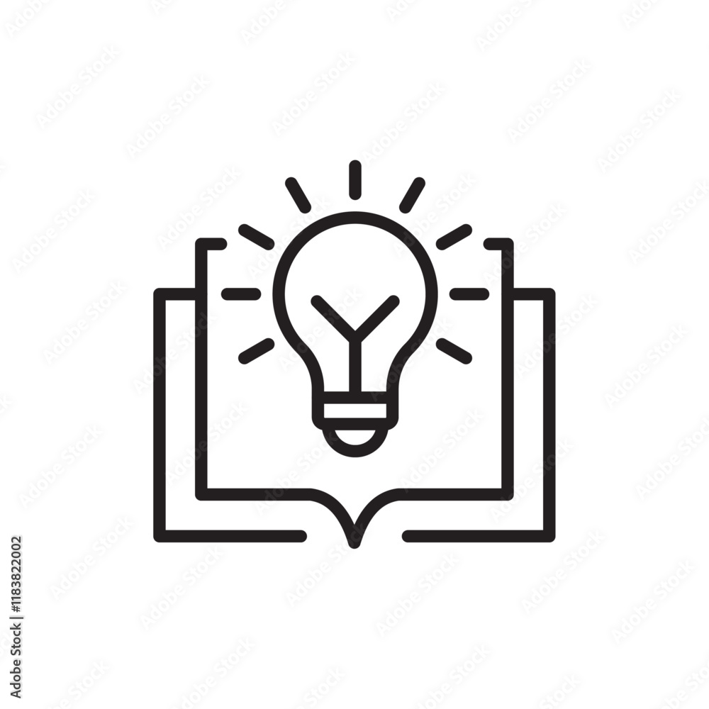 Knowledge icon Flat vector set outline Knowledge icon Flat vector set outline