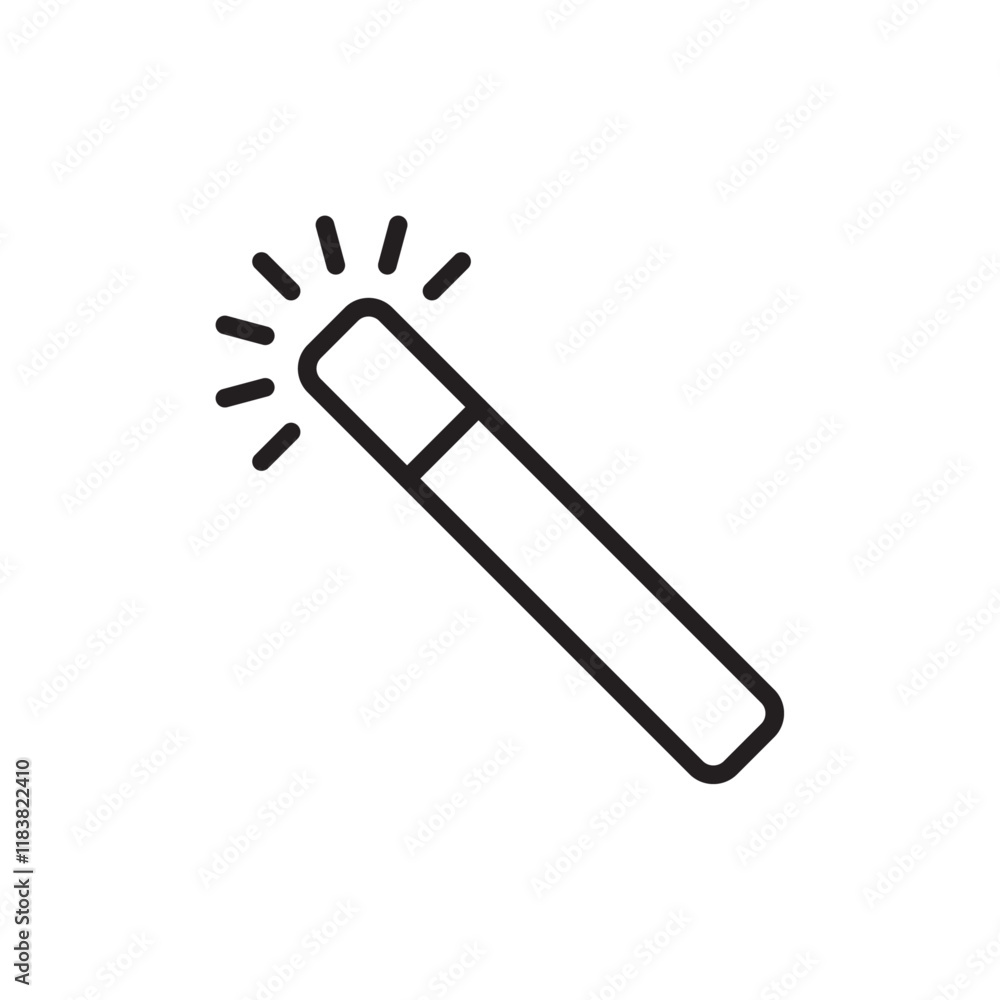 Magic wand icon Flat vector set outline Magic wand icon Flat vector set outline