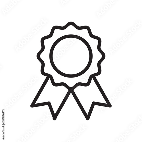 Ribbon Icon Flat vector set outline