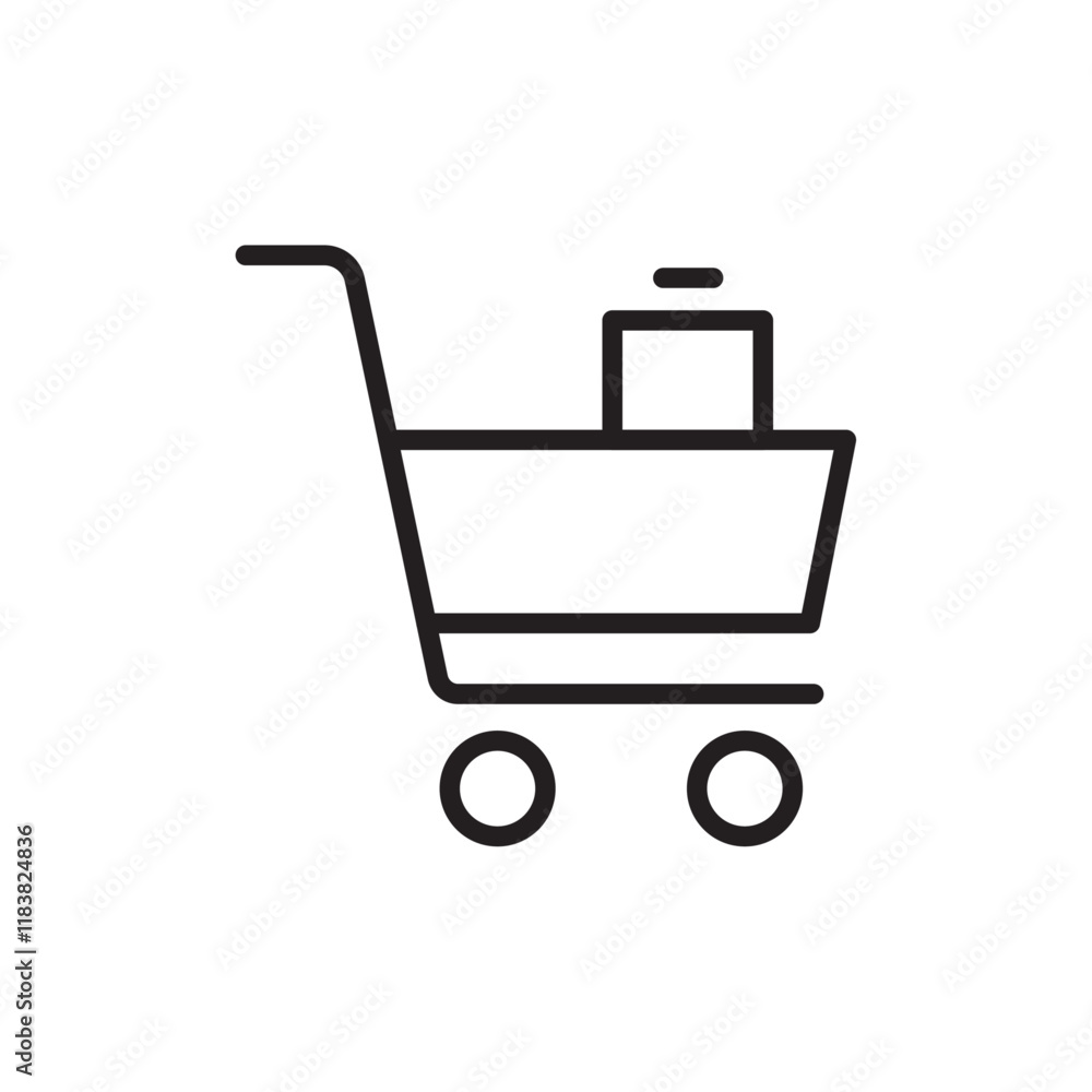 Shopping icon Flat vector set outline Shopping icon Flat vector set outline