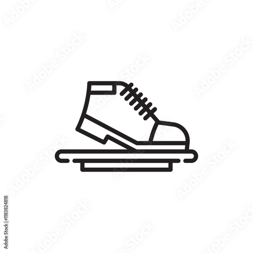 Shoes Icon Flat vector set outline