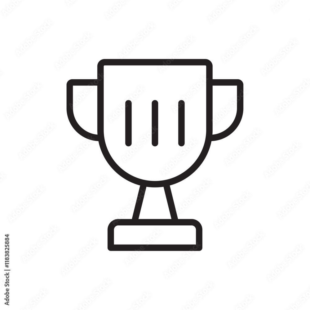 Trophy icon Flat vector set outline Trophy icon Flat vector set outline