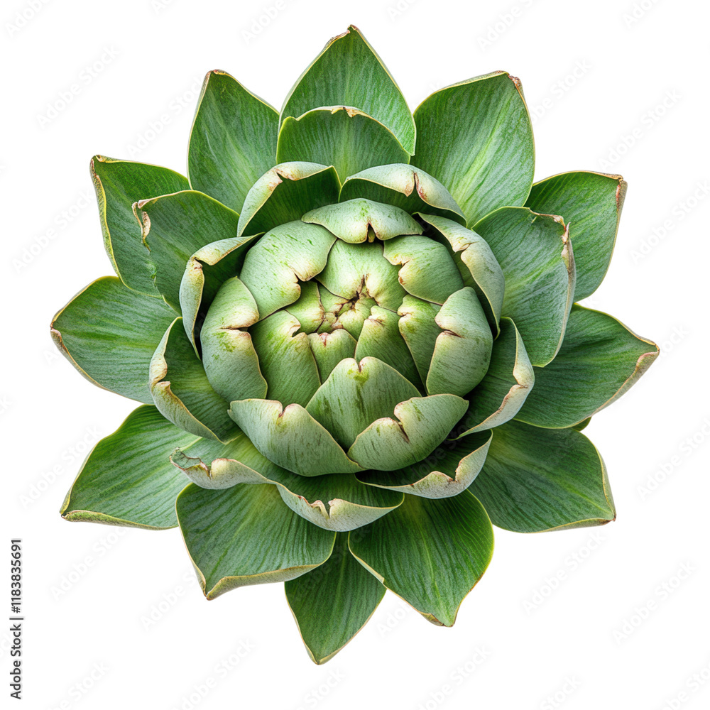 Artichoke Leaf Detail on White, vibrant green leaf showcasing intricate textures and patterns against a clean white backdrop Artichoke Leaf Detail on White, vibrant green leaf showcasing intricate textures and patterns against a clean white backdrop