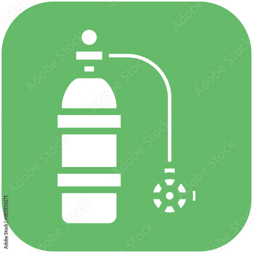 Diving Cylinder vector icon illustration of Vacation and Tourism iconset.