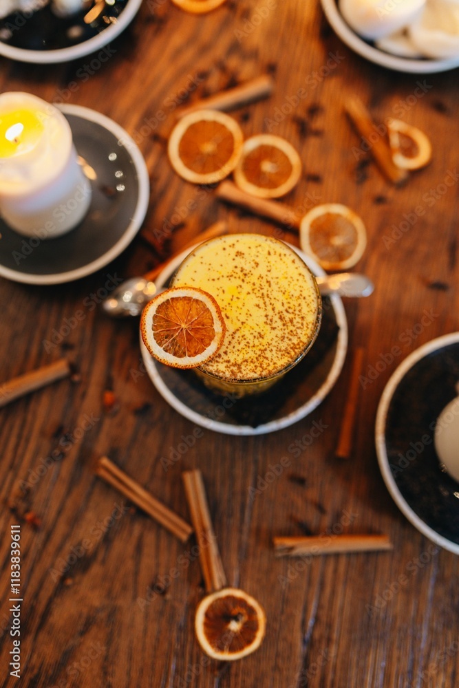 Cozy Autumn Drink with Dried Oranges Cozy Autumn Drink with Dried Oranges