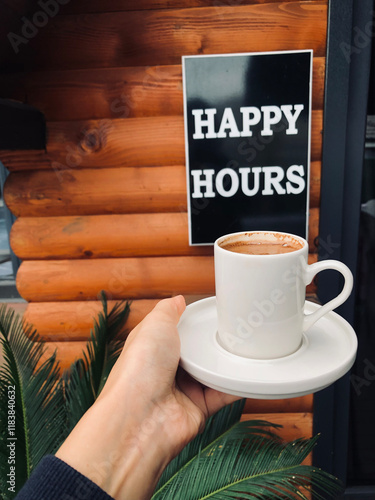 Wallpaper Mural a cup of turkish coffee with a sign Torontodigital.ca