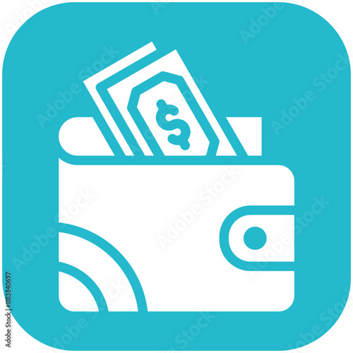 Money in Wallet vector icon illustration of Business & Economy iconset.