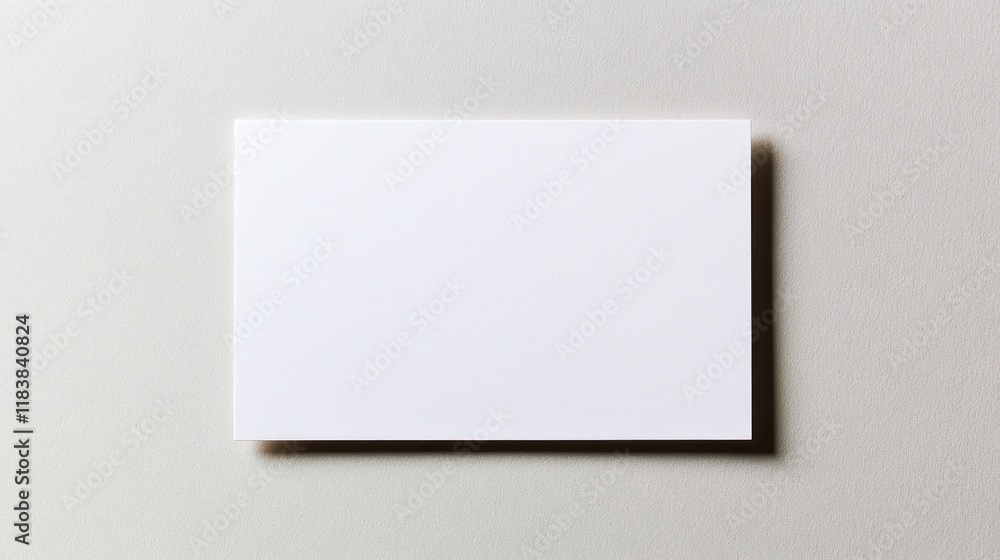 Blank white card mockup on gray background. Blank white card mockup on gray background.