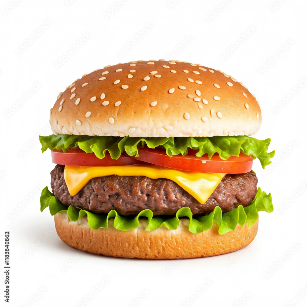hamburger on a white background hamburger on a white background