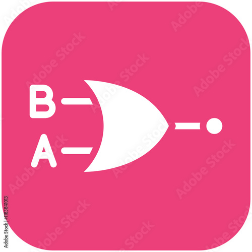 OR Gate vector icon illustration of School iconset.