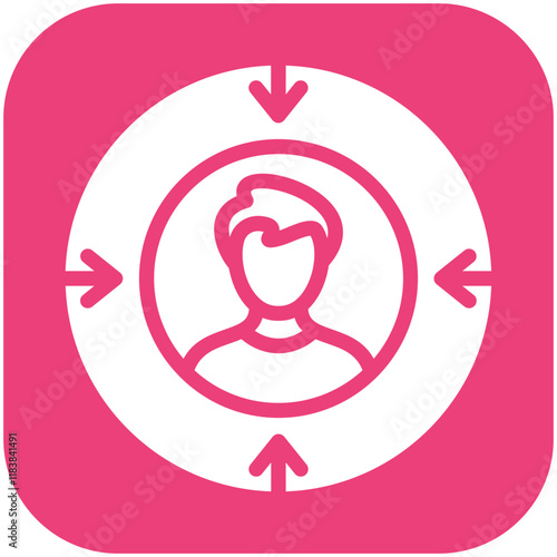 Head Hunting vector icon illustration of Human Resource iconset.