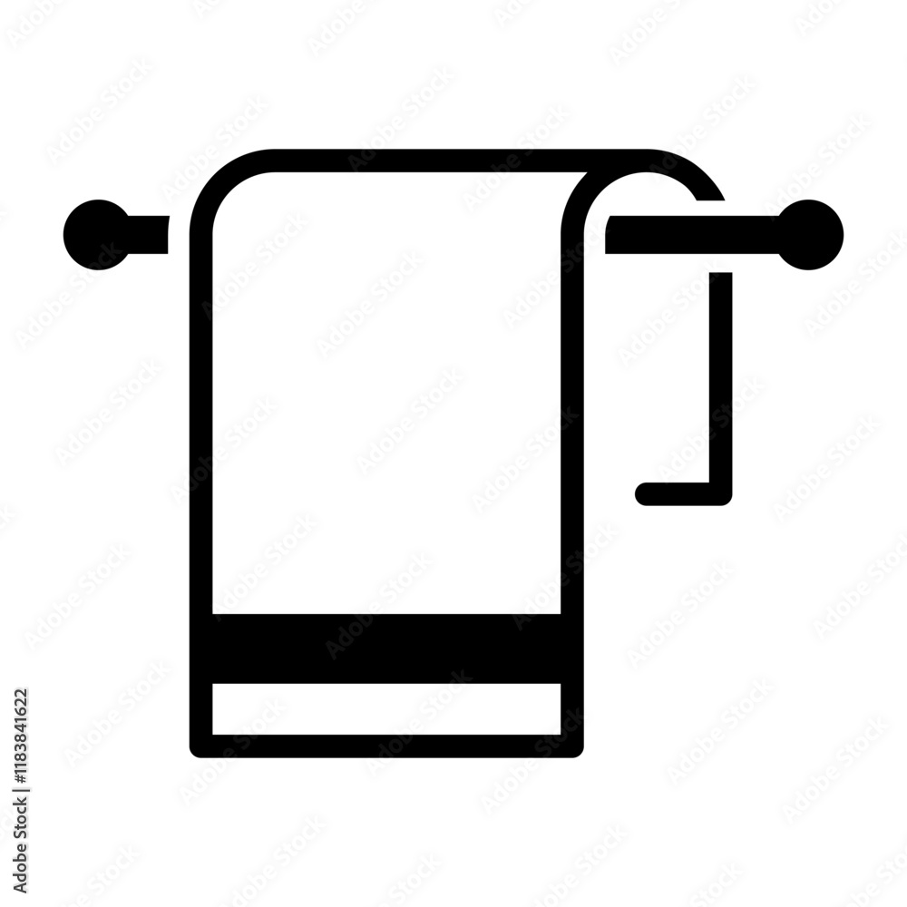 Towel icon vector. Bathroom illustration sign. Home textile symbol or logo. Towel icon vector. Bathroom illustration sign. Home textile symbol or logo.