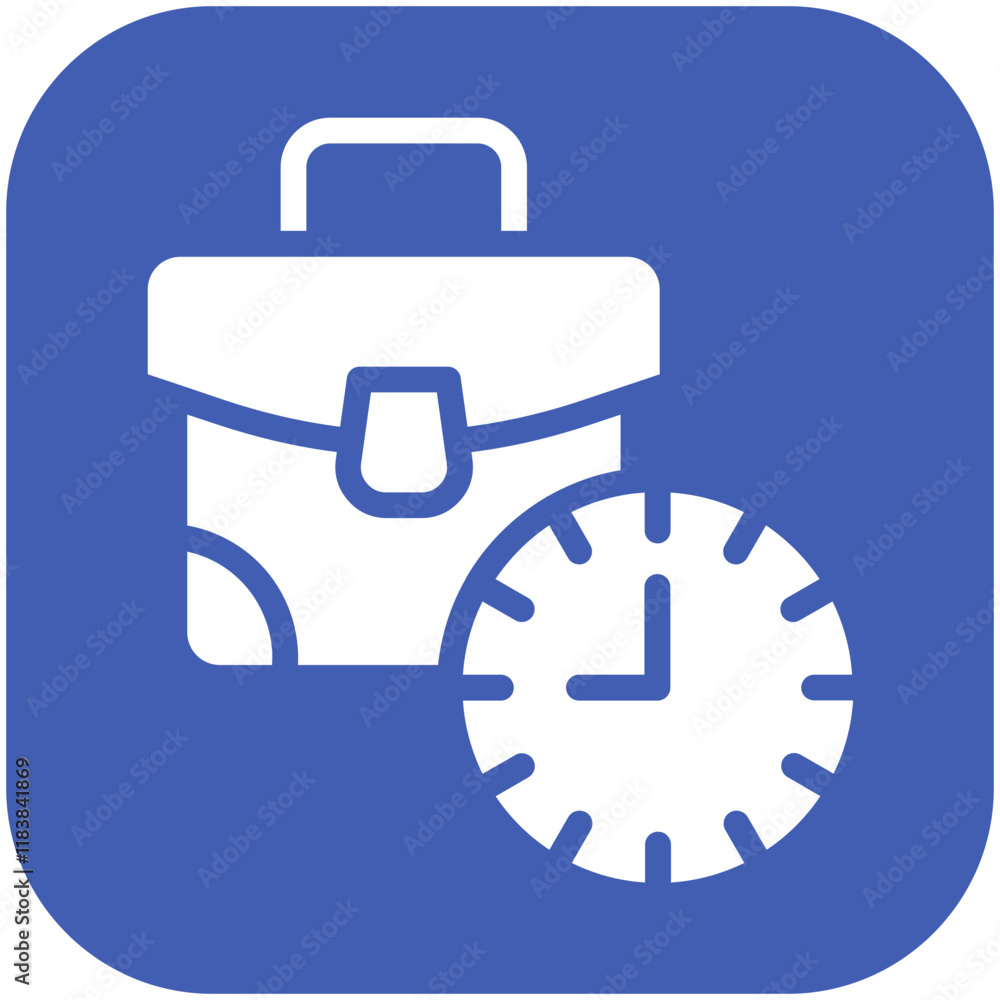 Working Time vector icon illustration of Human Resource iconset. Working Time vector icon illustration of Human Resource iconset.