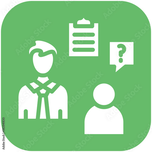 Interview vector icon illustration of Human Resource iconset.