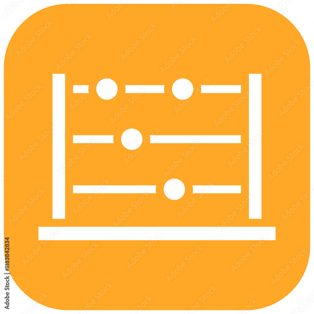 Obraz premium Abacus vector icon illustration of Children Toys iconset.