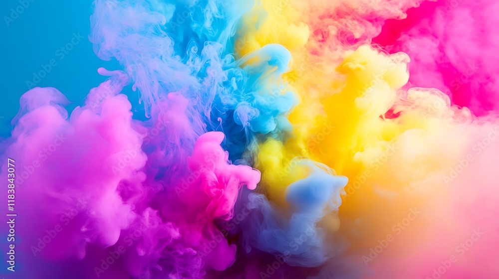 Abstract colorful smoke swirls, vibrant rainbow hues. Abstract colorful smoke swirls, vibrant rainbow hues.
