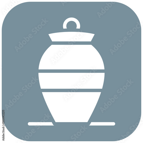Cremation vector icon illustration of Funeral iconset.
