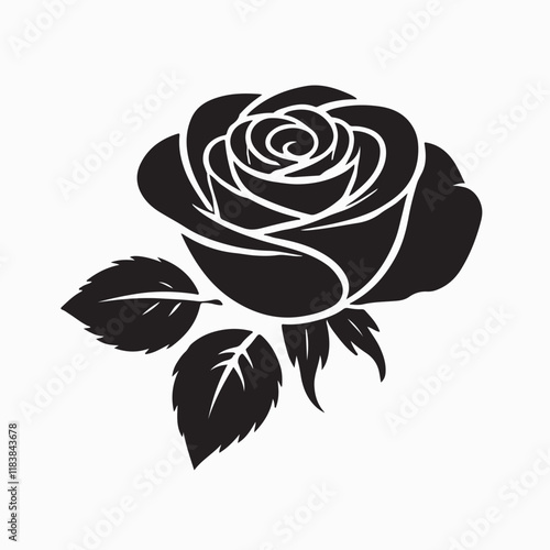 Wallpaper Mural black and white rose Torontodigital.ca