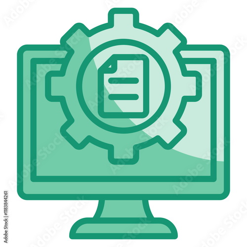 Content Management System Icon Element For Design