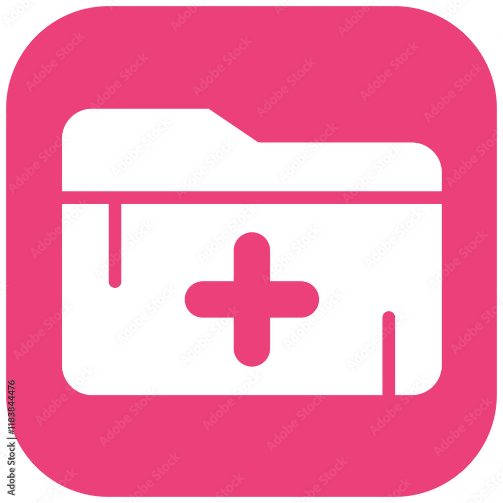 Obraz premium Medical Folder vector icon illustration of Pharmacy iconset.