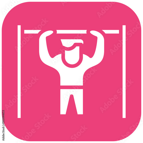 Pull Up vector icon illustration of Pilates iconset.