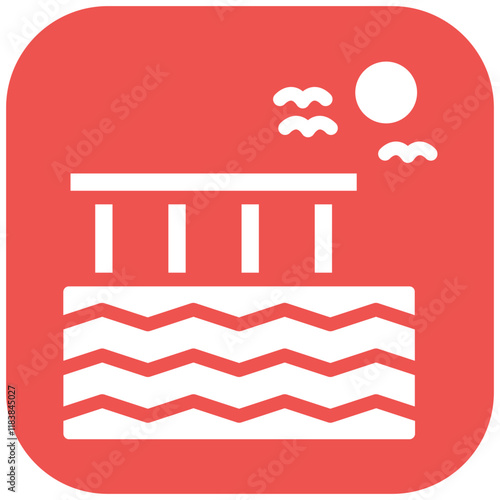 Wharves vector icon illustration of Coastline iconset.
