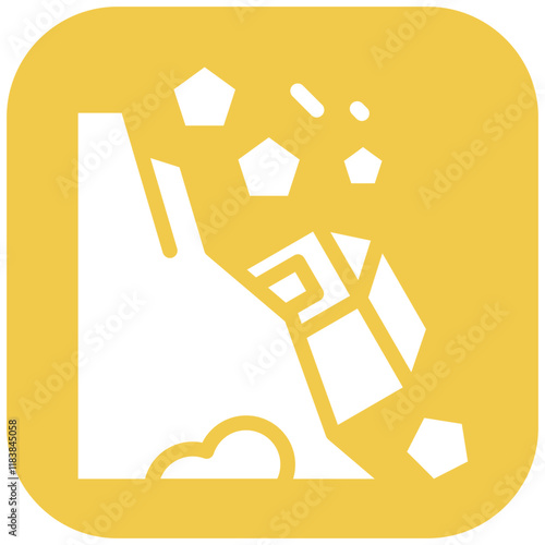 Landslide vector icon illustration of Coastline iconset.