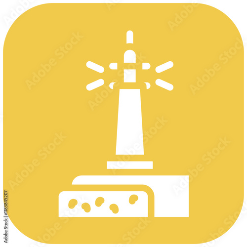 Lighthouse vector icon illustration of Coastline iconset.