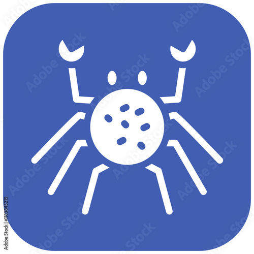 Crab vector icon illustration of Coastline iconset.
