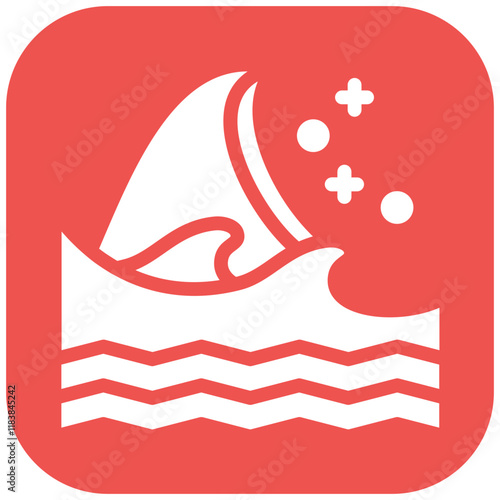 Sea vector icon illustration of Coastline iconset.