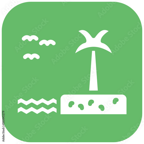 Palm Tree vector icon illustration of Coastline iconset.