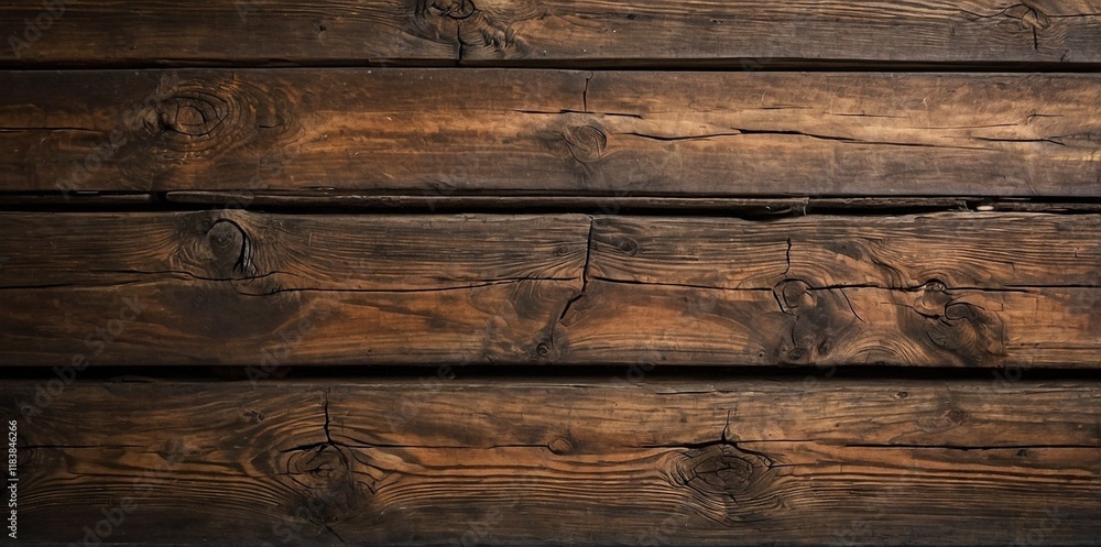 Fototapeta premium Dark Wood Texture Background Surface Top View. Old and Weathered. Detailed Grain Texture. Natural Organic Texture. Deep Dark Tones. Ideal for Rustic or Vintage Backgrounds. Textured Designs Template