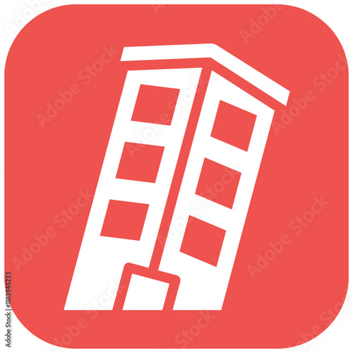 Leaning Tower vector icon illustration of Italy iconset.