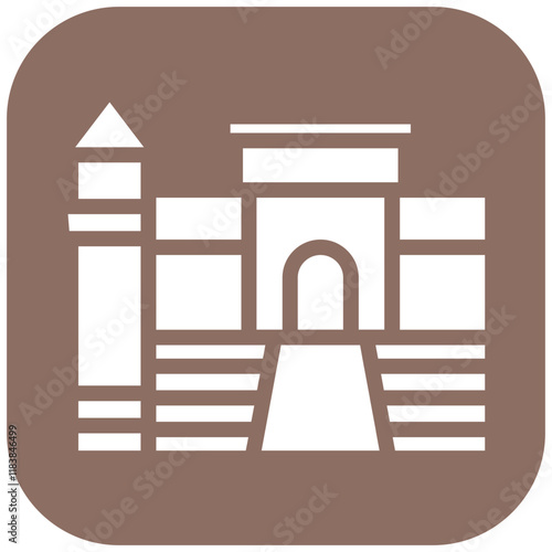 Amalfi Coastline vector icon illustration of Italy iconset.