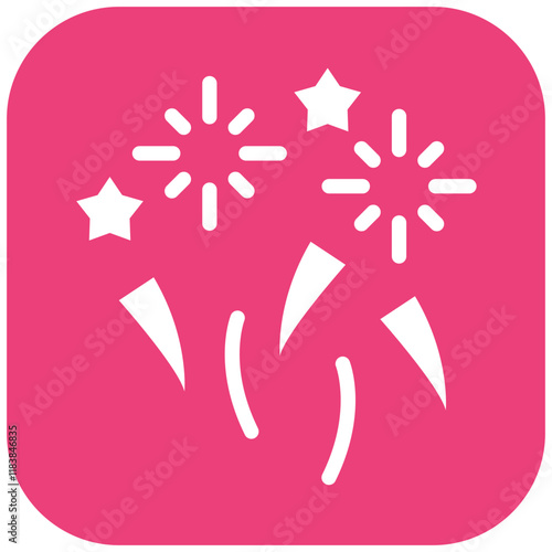 Fireworks vector icon illustration of Festa Junina iconset.