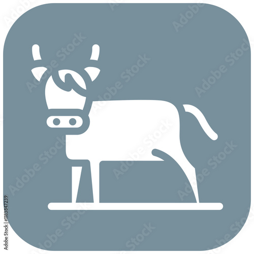 Cattle vector icon illustration of Festa Junina iconset.