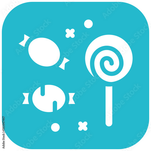 Colorful Sweets vector icon illustration of Festa Junina iconset.