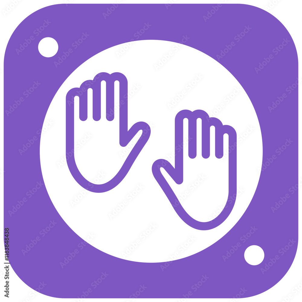 Obraz premium Corrupt Handprint vector icon illustration of Corruption iconset.