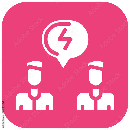 Quarrel vector icon illustration of Friendship iconset.