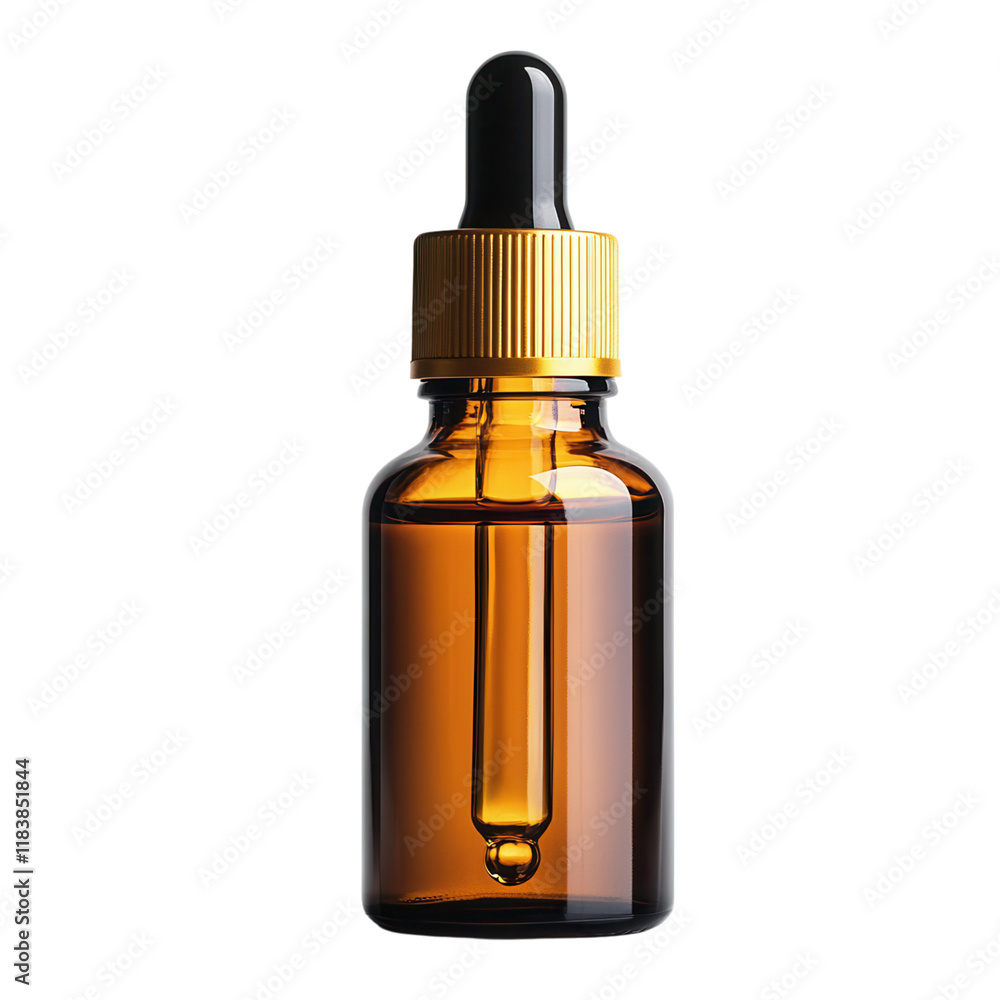Essential Oil Bottle with Dropper, elegant glass container, soothing aroma, minimalist design, pure essence on a clean white backdrop Essential Oil Bottle with Dropper, elegant glass container, soothing aroma, minimalist design, pure essence on a clean white backdrop
