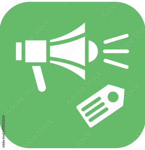 Billede på lærred Brand Awareness vector icon illustration of Business Analytics iconset
