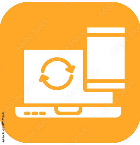 Synchronization vector icon illustration of Business Analytics iconset.
