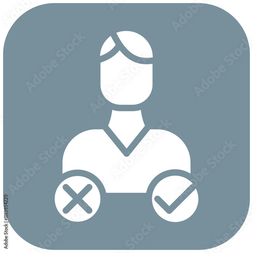 Decisiveness vector icon illustration of Leadership iconset.