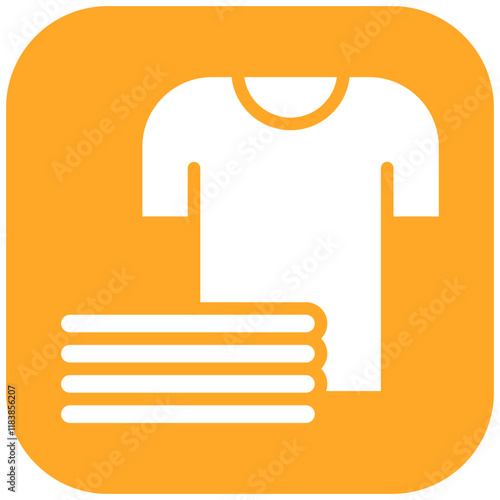 Folding Clothes vector icon illustration of Cleaning and Dusting iconset.