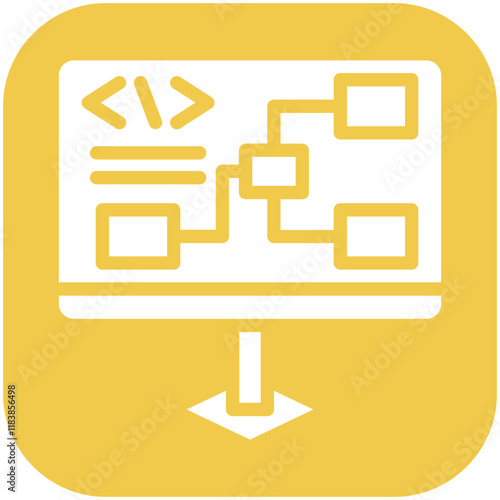 Visual Programming vector icon illustration of No Code iconset.